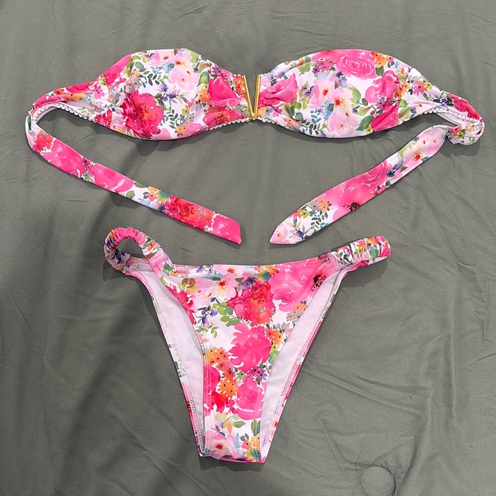 Pink Floral Bikini Set